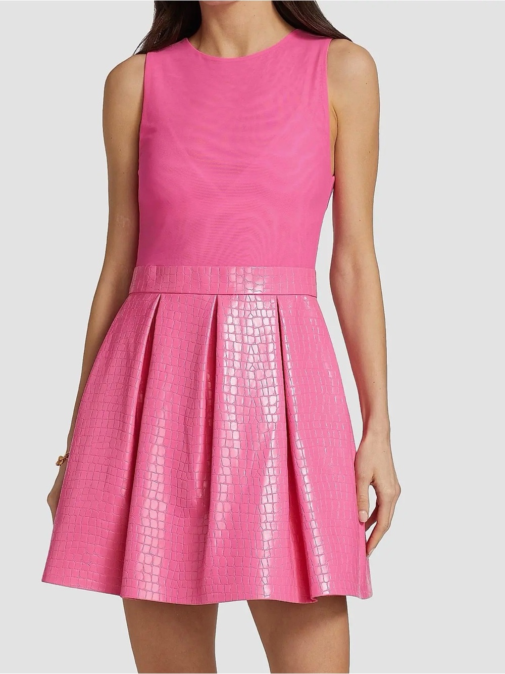 ALICE + OLIVIA
Chara Croc-Embossed Party Dress